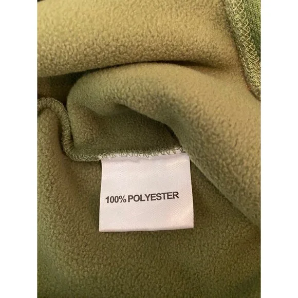 Alps Green Fleece Vest w/ Pockets Full Zip Medium - Picture 4 of 8